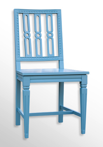 blå stol