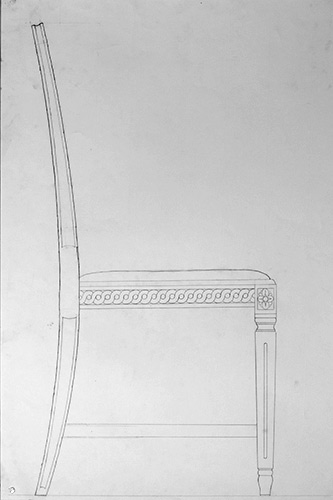 Gustaviansk stol ritning